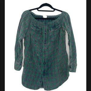 Urban Outfitters Renewal Plaid Off shoulder dress